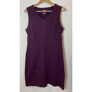 Duluth Trading NoGA Stretch Sleeveless Dress Purple Wine Size Medium M
